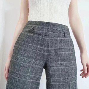 Le Chateau Gray Plaid Trousers